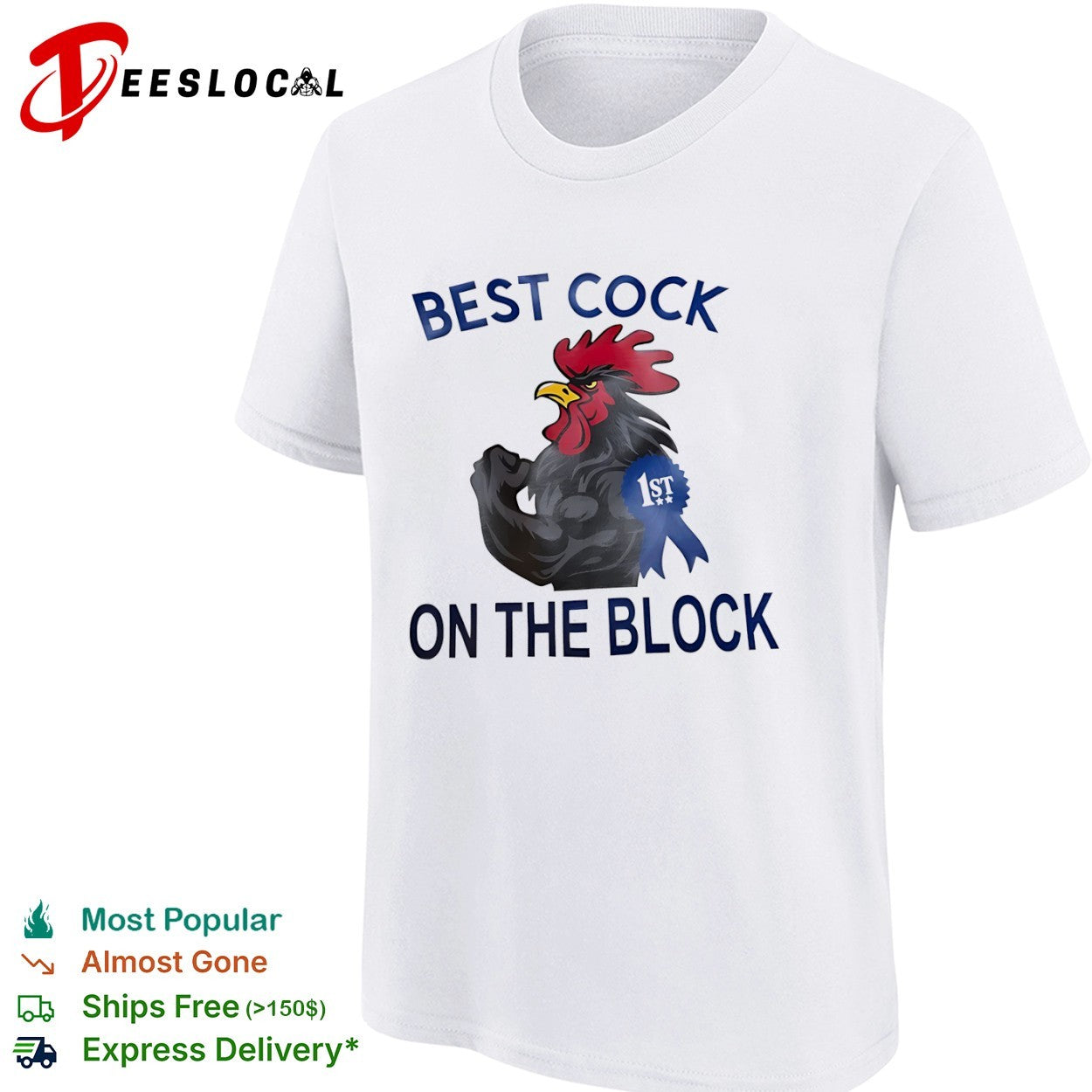 Cock on the Block 1st Place Rooster Muscle shirt