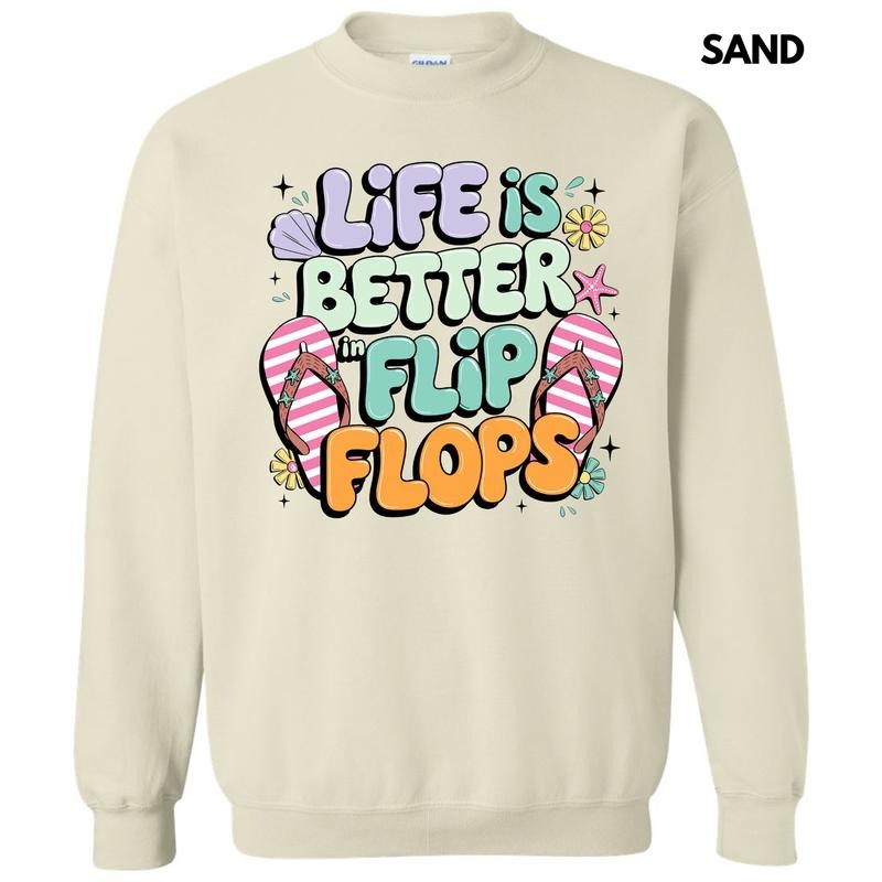 Better In Flip Flops Sweatshirt 'NLB' T-Shirts, Hoodie | PodTeesHub.com