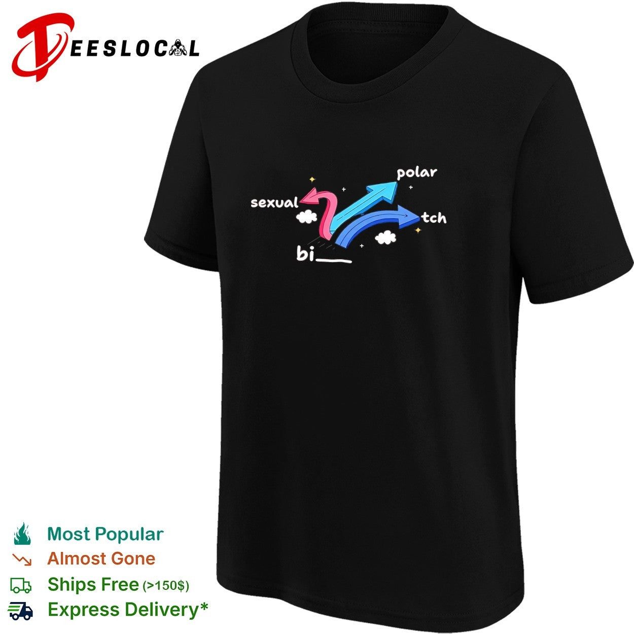 Bi sexual polar tch arrows wordplay pun shirt