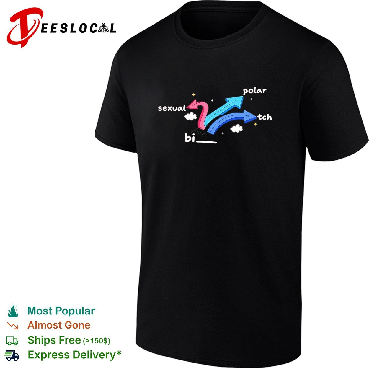 Bi sexual polar tch arrows wordplay pun shirt