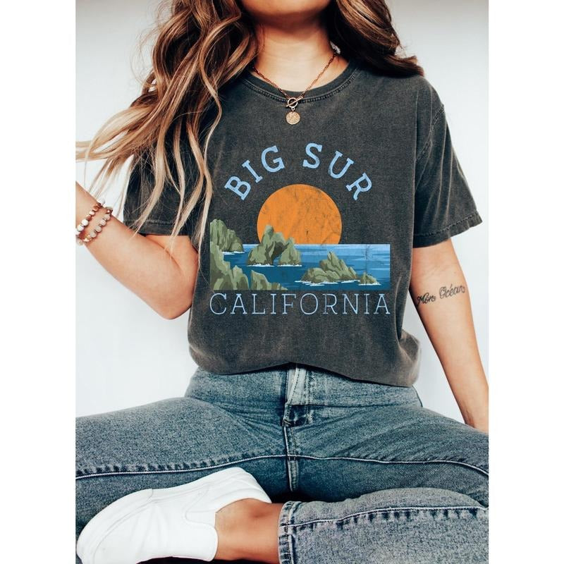 Big Sur National Park Vintage Comfort Colors Tshirt Hoodie, Sweatshirt | PodTeesHub.com