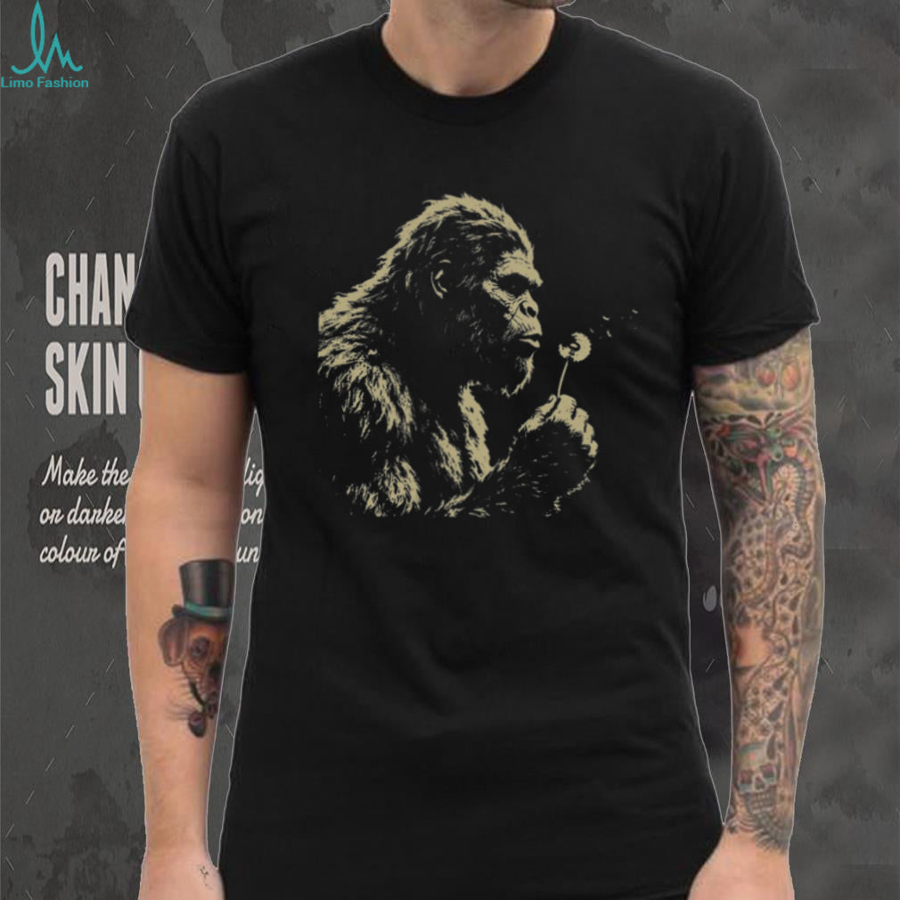 Bigfoot Dandelion Flower Whimsical Nature Graphic T Shirt