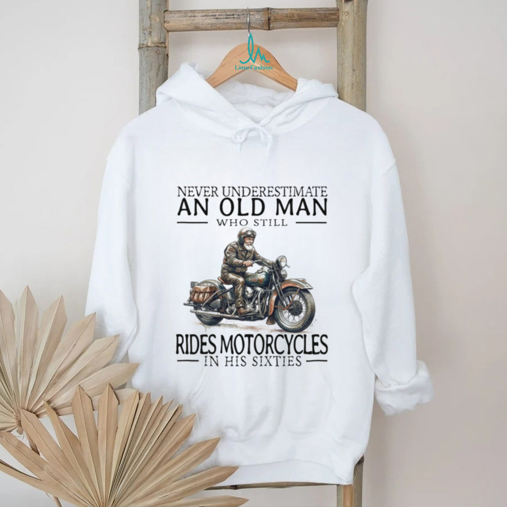 Biker Old Man 60s Vintage Motorcycle Rider Birthday Shirt