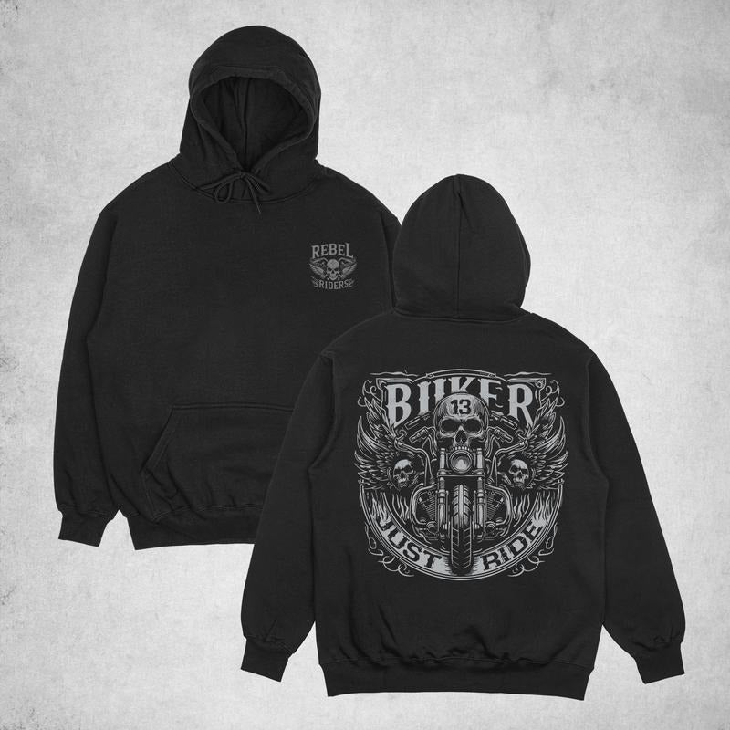 BikerT-Shirt "Biker Just Ride" Hoodie, Sweatshirt | PodTeesHub.com