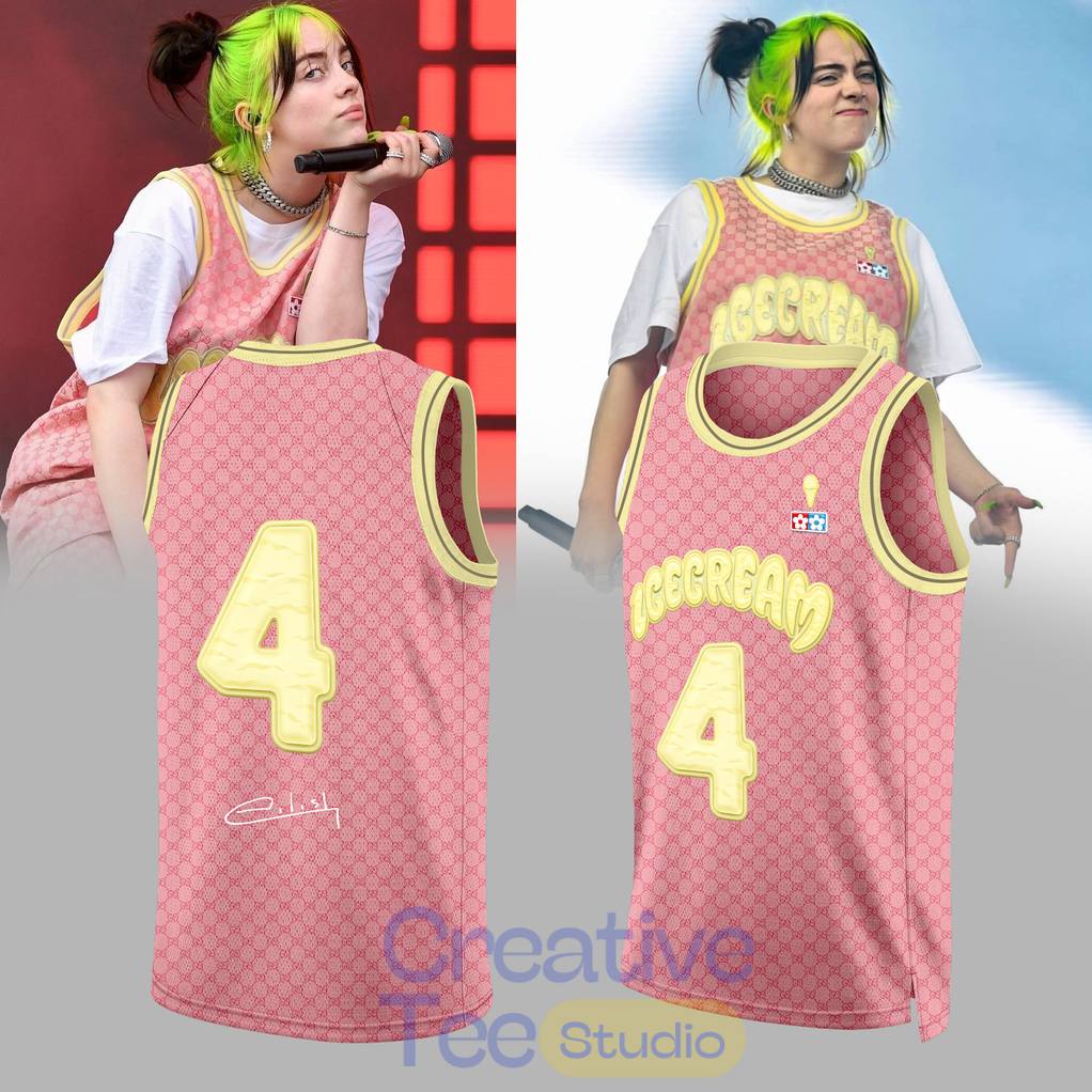Billie Eilish Hit Me Hard and Soft Tour 2026 Basketball Jersey – Pink