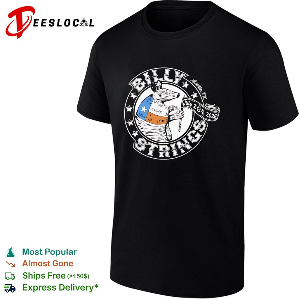 Billy Strings Austin TX July 2 and 4 2026 armadillo Texas flag shirt