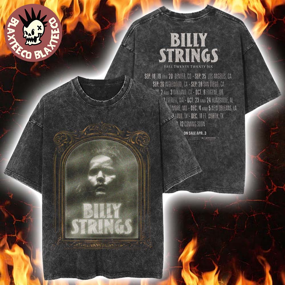 Billy Strings Fall 2026 North America Schedule Dates Vintage Washed Tee