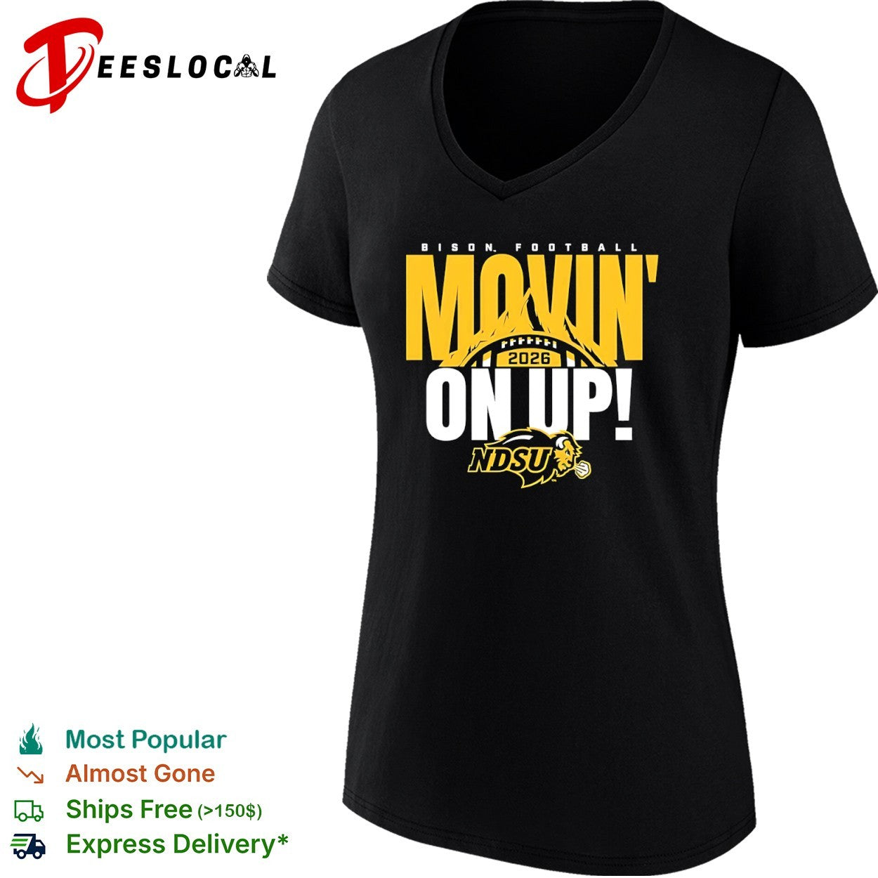 Bison Football Movin on up 2026 NDSU North Dakota State University football shirt