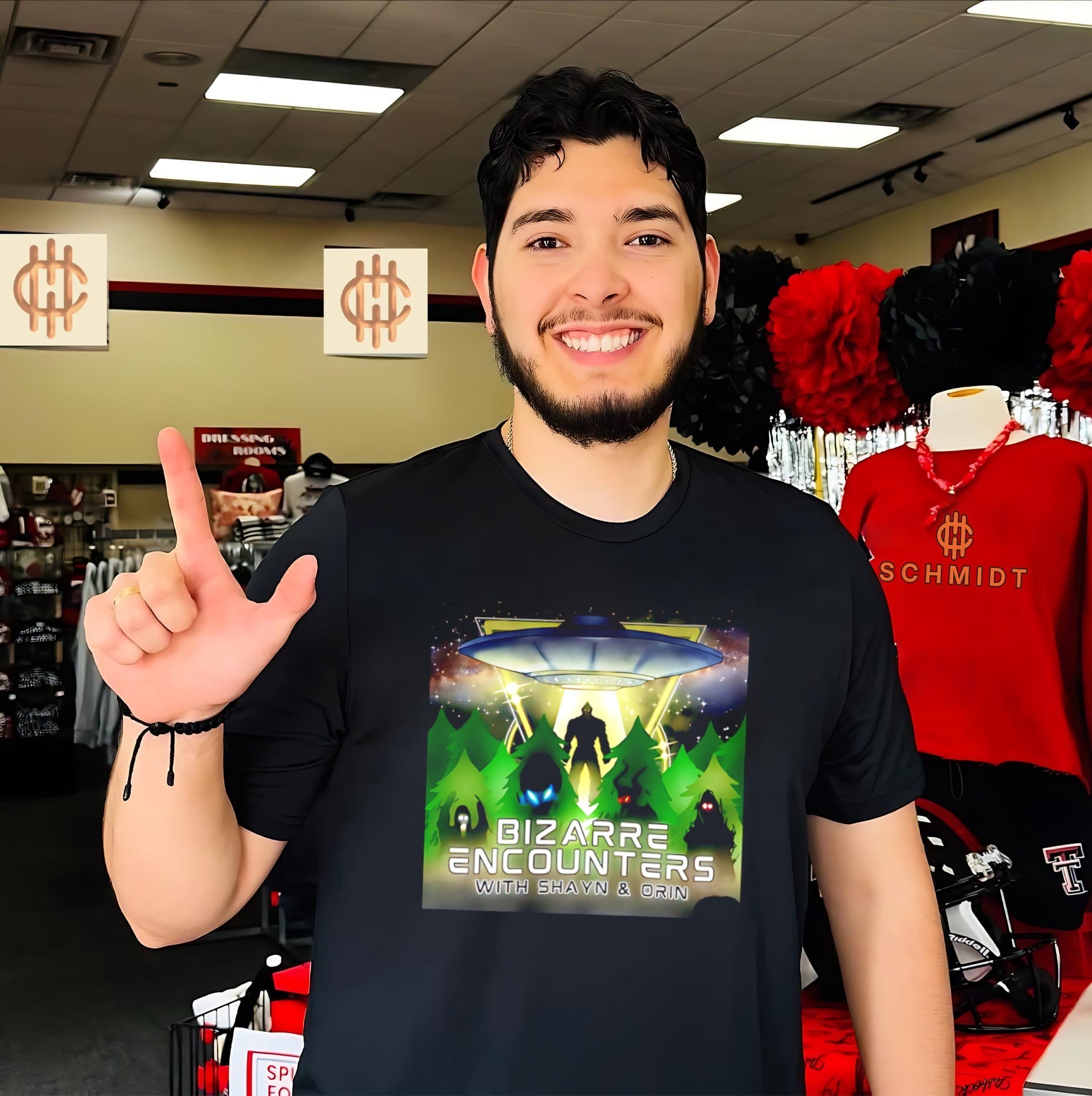 Bizarre Encounters With Shayn and Orin UFO illustration shirt
