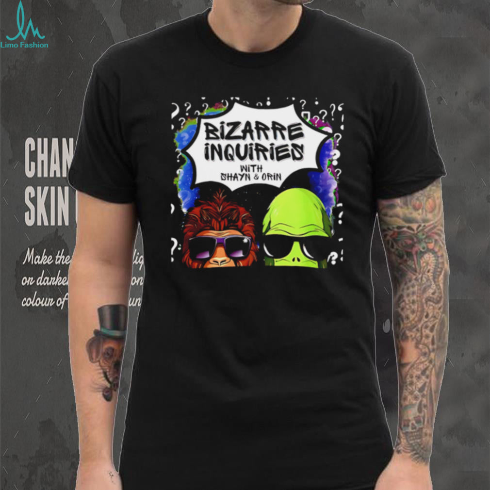Bizarre Inquiries Shayn and Orin Podcast Graphic T Shirt