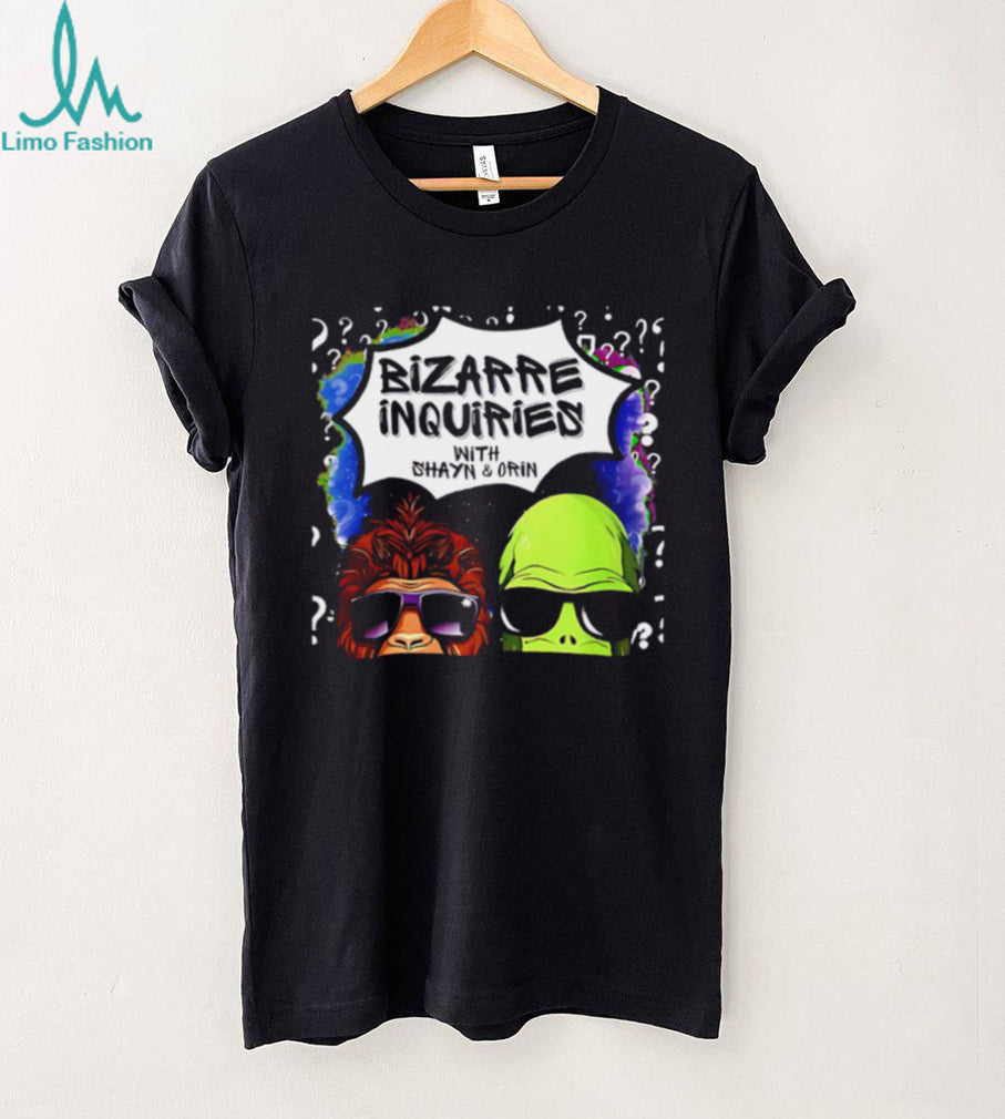 Bizarre Inquiries Shayn and Orin Podcast Graphic T Shirt