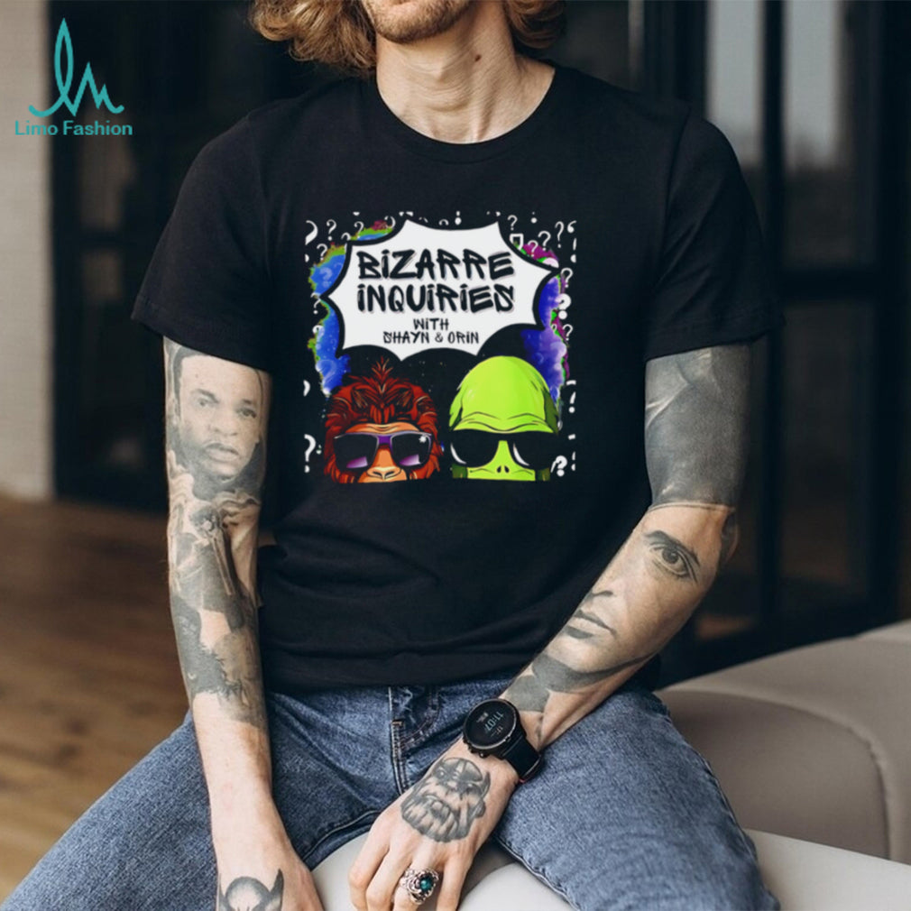 Bizarre Inquiries Shayn and Orin Podcast Graphic T Shirt