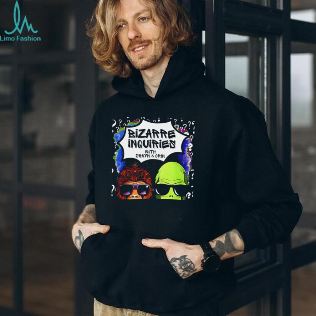 Bizarre Inquiries Shayn and Orin Podcast Graphic T Shirt