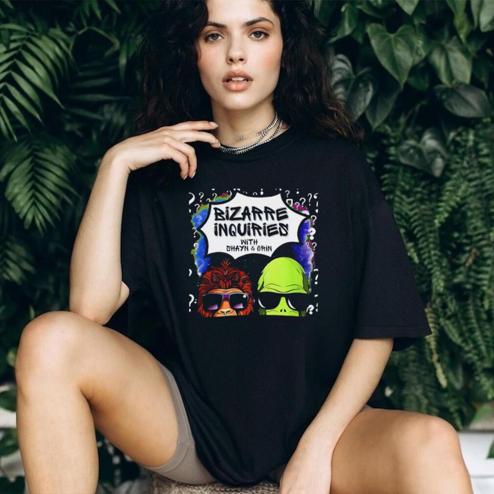 Bizarre Inquiries Shayn and Orin Podcast Graphic T Shirt