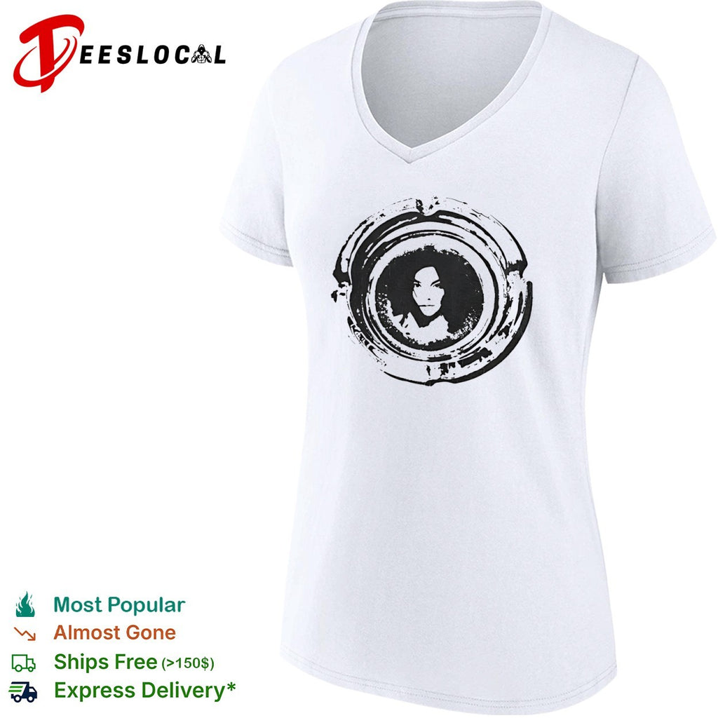 Bjork Portrait in Circular Stamp shirt
