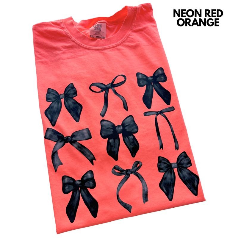 Black Bow Coquette Comfort Colors T-Shirt *NLB* Hoodie, Sweatshirt | PodTeesHub.com