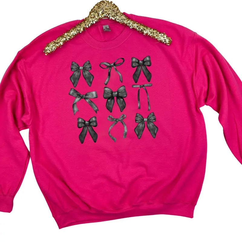Black Bow Coquette Sweatshirt 'NLB' T-Shirts, Hoodie | PodTeesHub.com