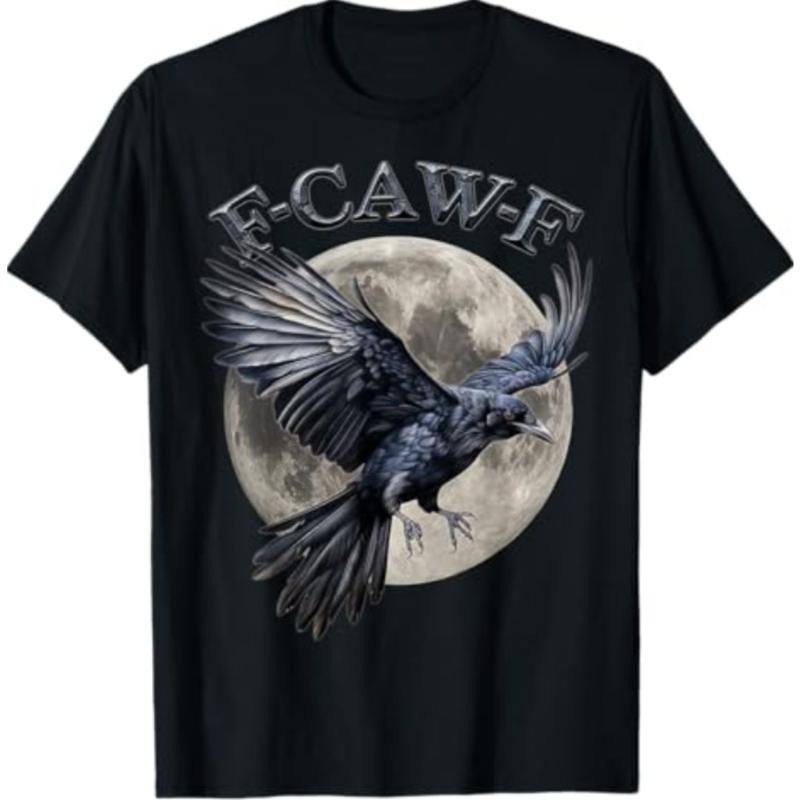 Black Crow, F-Caw-F Funny Black Bird moon Gothic Adult Humor T-Shirt Hoodie, Sweatshirt | PodTeesHub.com