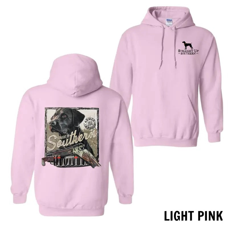 Black Lab Armed and Ready Hoodie Shirt - Field-Ready Retrieving Black Lab Tee, Trendy T-Shirt for Men and Women, Perfect...