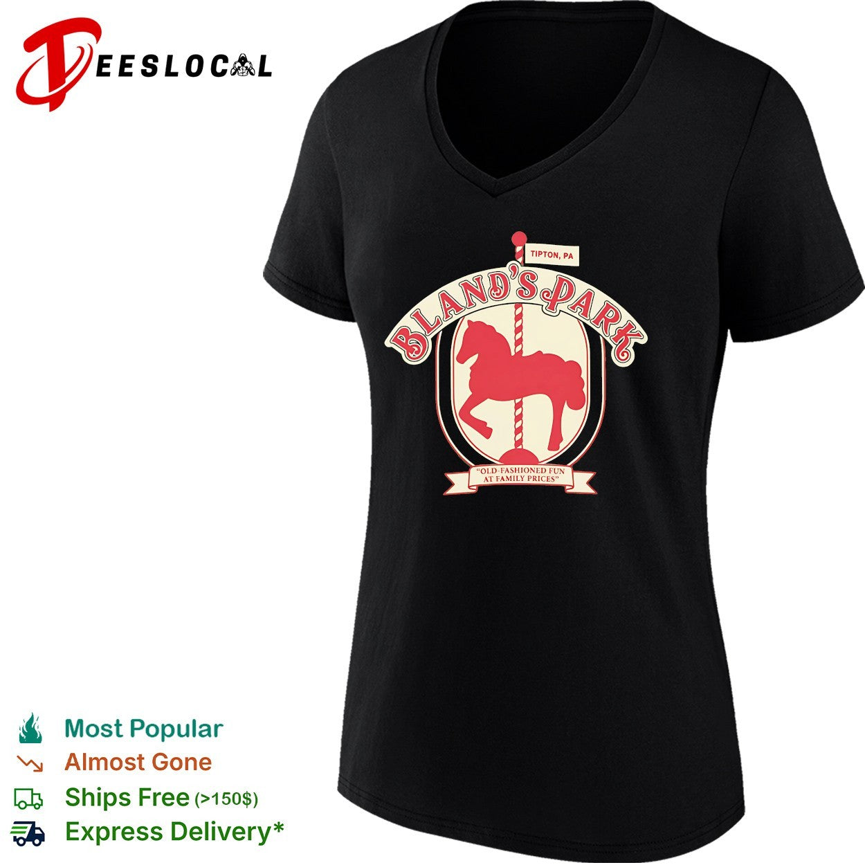 Bland’s Park Tipton PA carousel horse old fashioned fun shirt