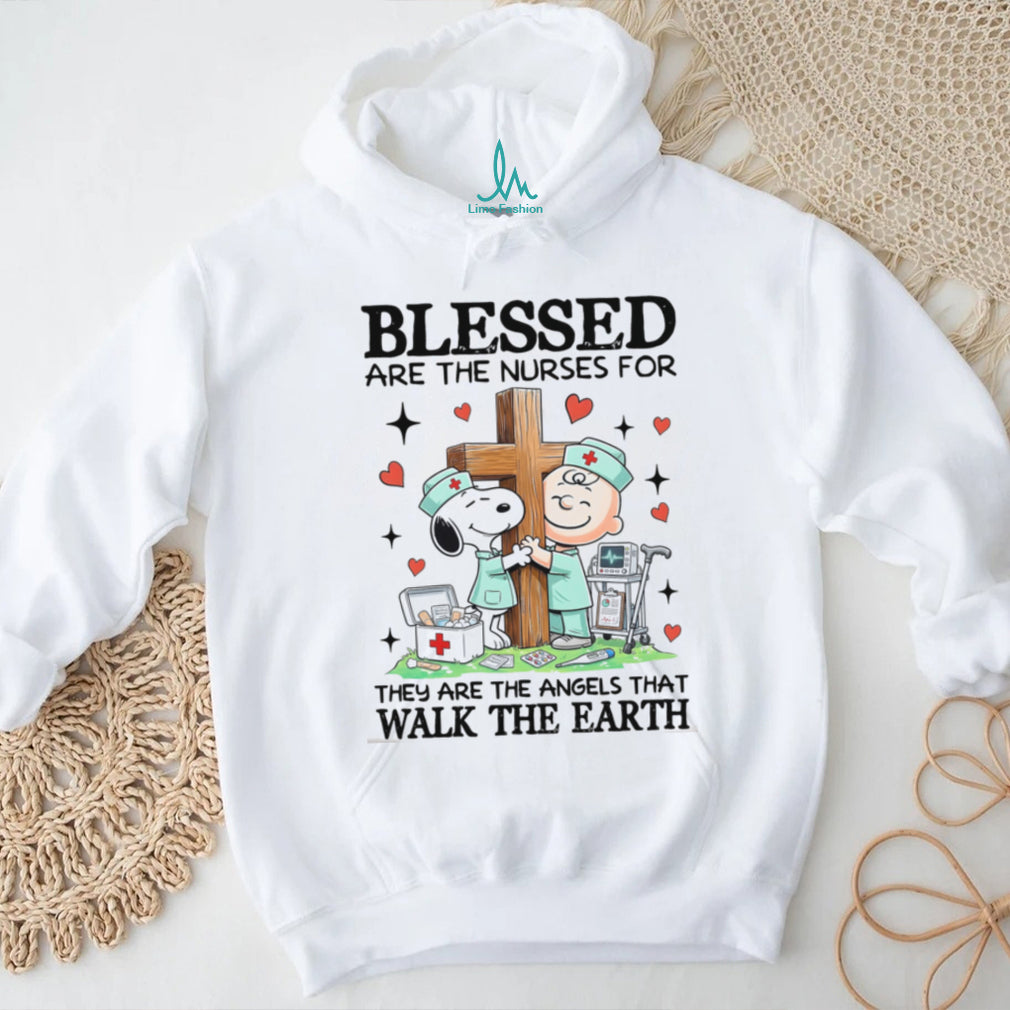 Blessed Nurse Angel Heartbeat Christian Medical Faith Shirt