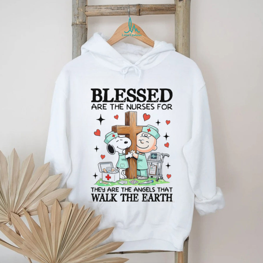 Blessed Nurse Angel Heartbeat Christian Medical Faith Shirt