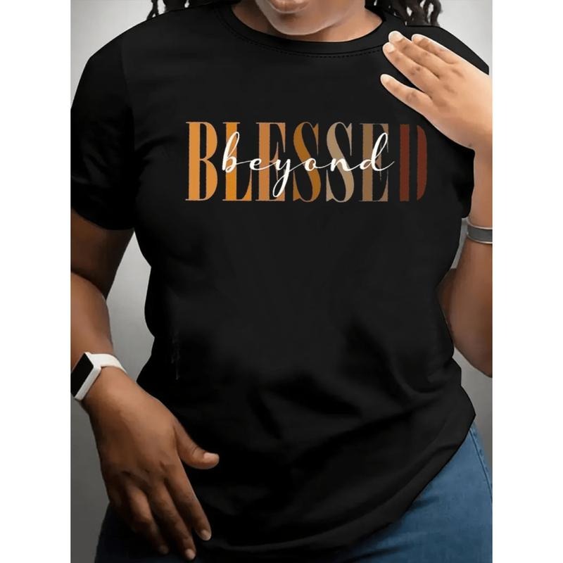 Blessed Women T Shirt Casual Short Sleeve Tee 100 Heavy Cotton Comfortable Crew Neck Soft Adorable Top Hoodie, Sweatshirt