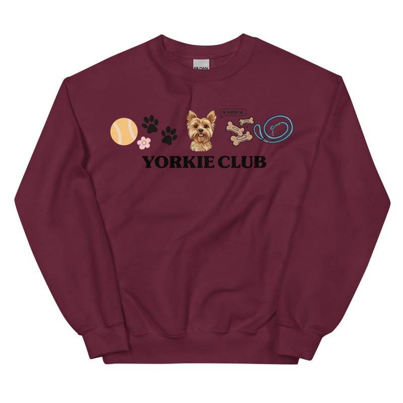 Blonde Yorkie Club Sweatshirt T-Shirts, Hoodie | PodTeesHub.com