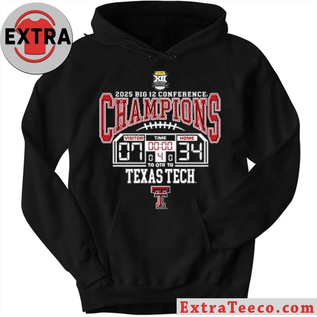 Blue 84 Unisex Texas Tech Red Raiders 2025 Big 12 Conference Champions December 6, 2025 overwhelming 34-7 win over BYU at AT&amp;T Stadium in Arlington, Texas Shirt