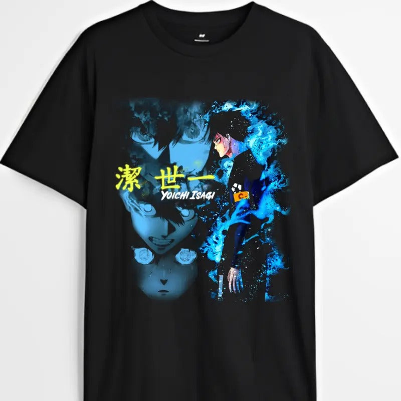 Blue Lock Anime T-shirt & Sweatshirt, Isagi Yoichi Spirit Graphic Tee, Anime & Manga Gifts Cotton Menswear Hoodie