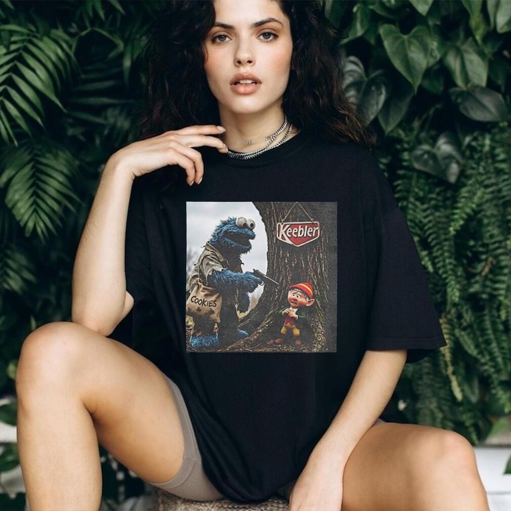 Blue Monster and Forest Elf Edgy muppet meme T shirt
