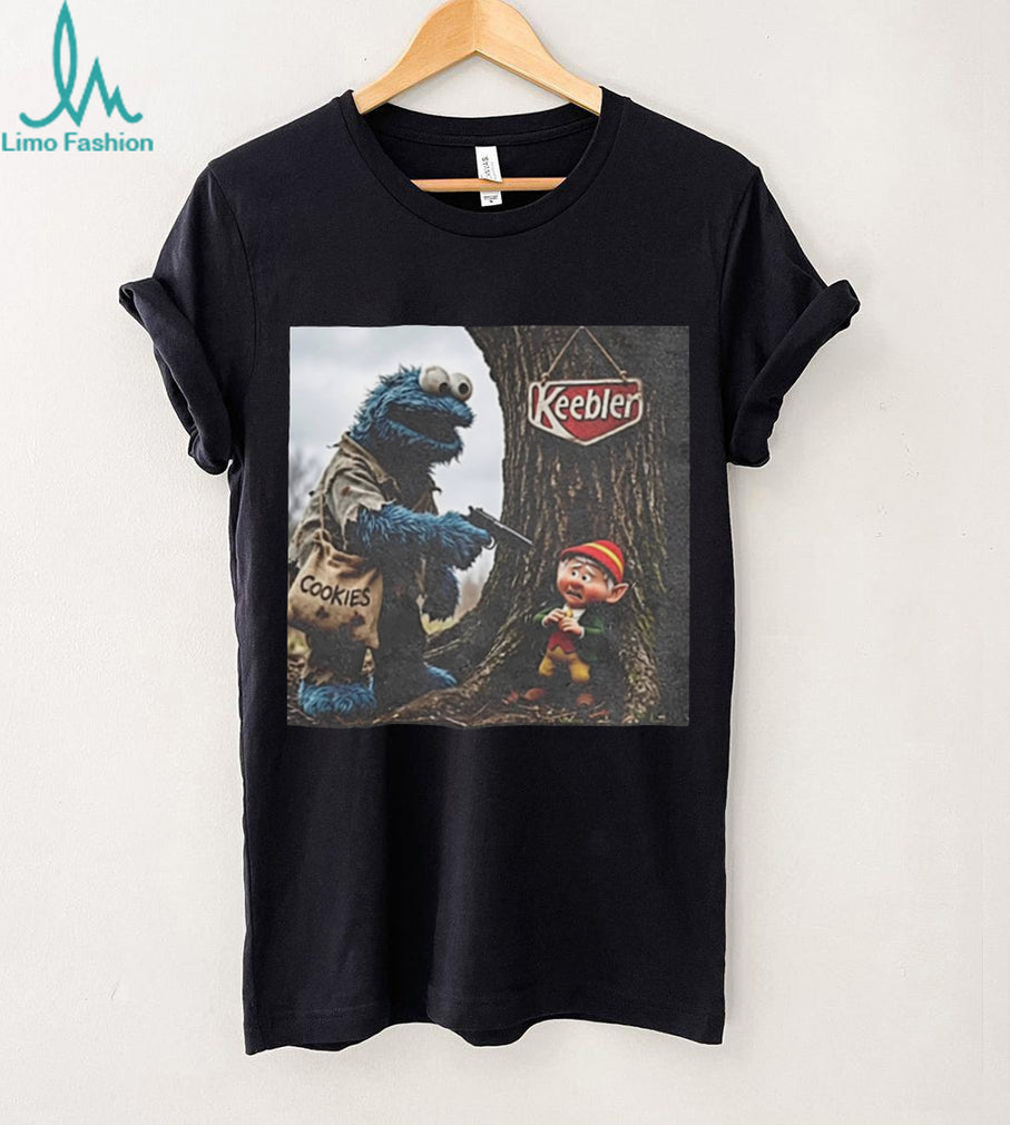 Blue Monster and Forest Elf Edgy muppet meme T shirt