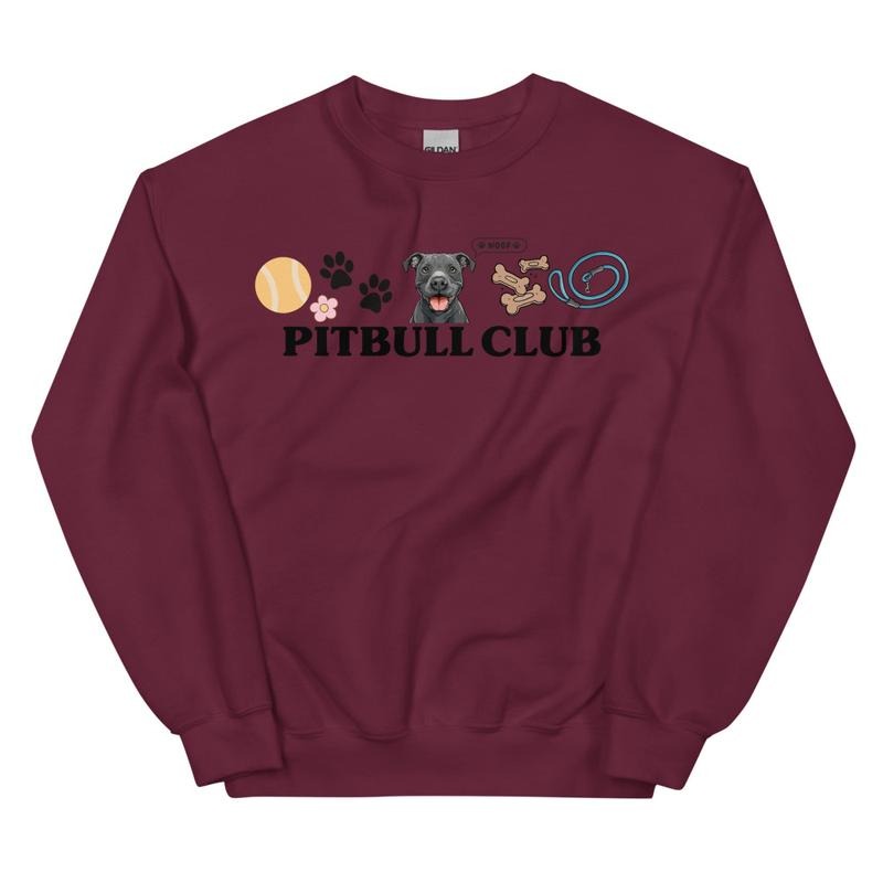 Blue Pitbull Club Sweatshirt T-Shirts, Hoodie | PodTeesHub.com