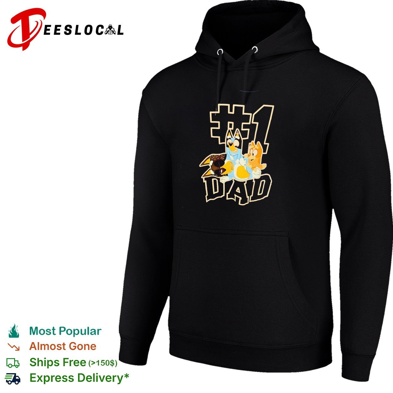 Bluey number 1 dad Bandit with kids shirt