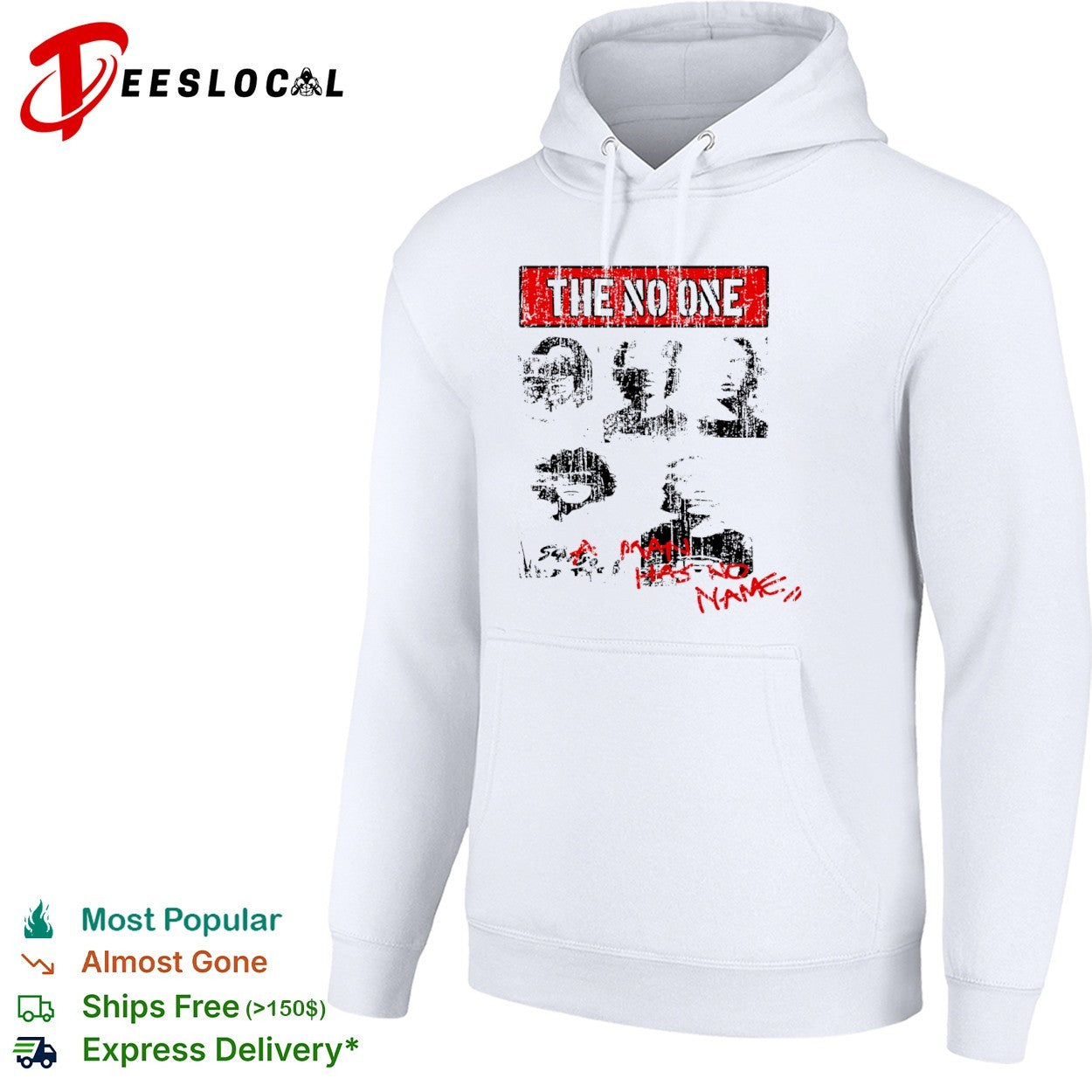 Blurred faces the no one a man has no name shirt