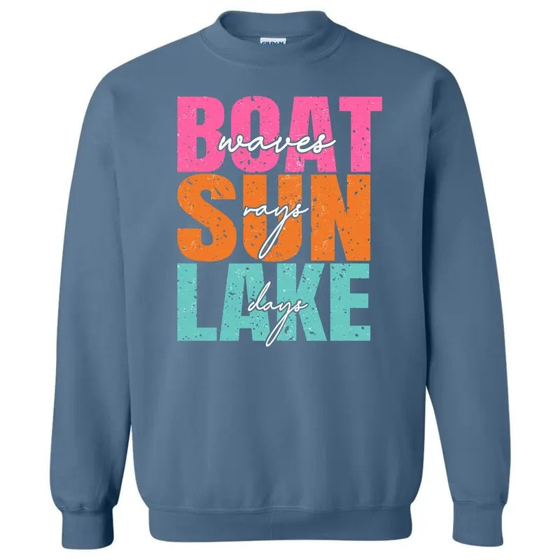 Boat Sun Lake Sweatshirt 'NLB' T-Shirts, Hoodie | PodTeesHub.com