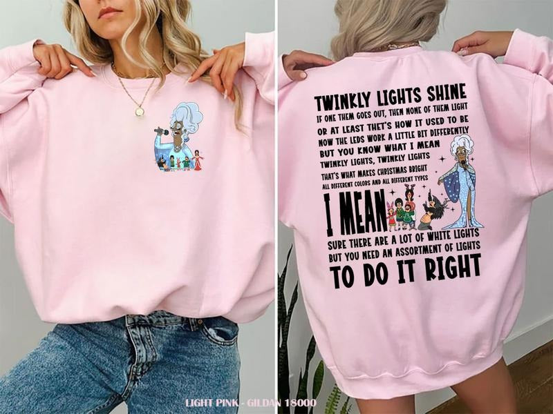 Bobs Burgers Christmas Shirt, Twinkly Lights Song Graphic Shirt Hoodie, Sweatshirt | PodTeesHub.com