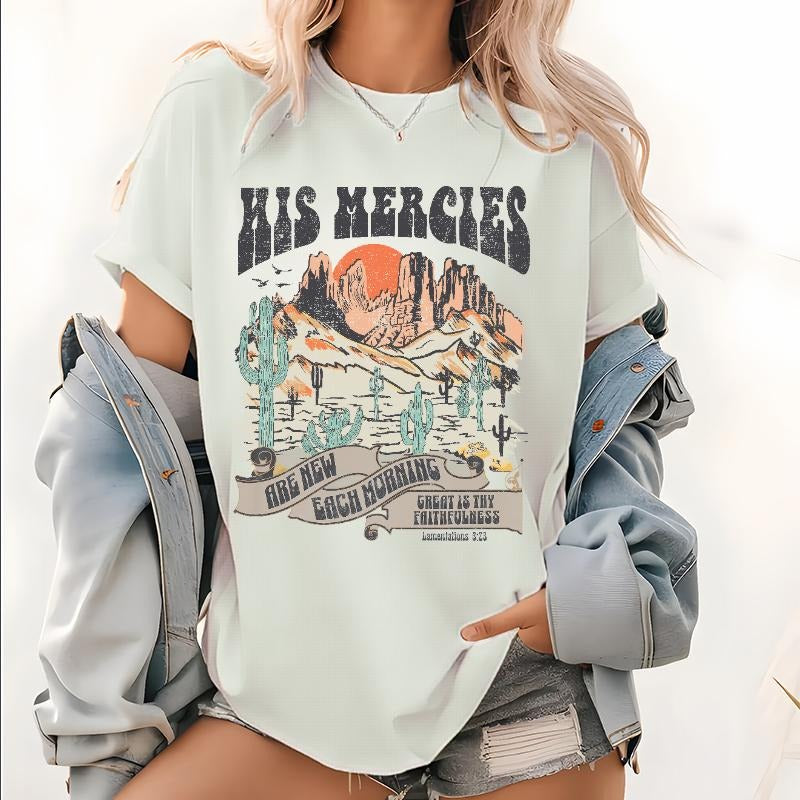 Boho Christian T Shirts Christian Pattern Tops Bible Verse Shirts Trendy Christians Tee Jesus Apparel Faith Based Shirt...