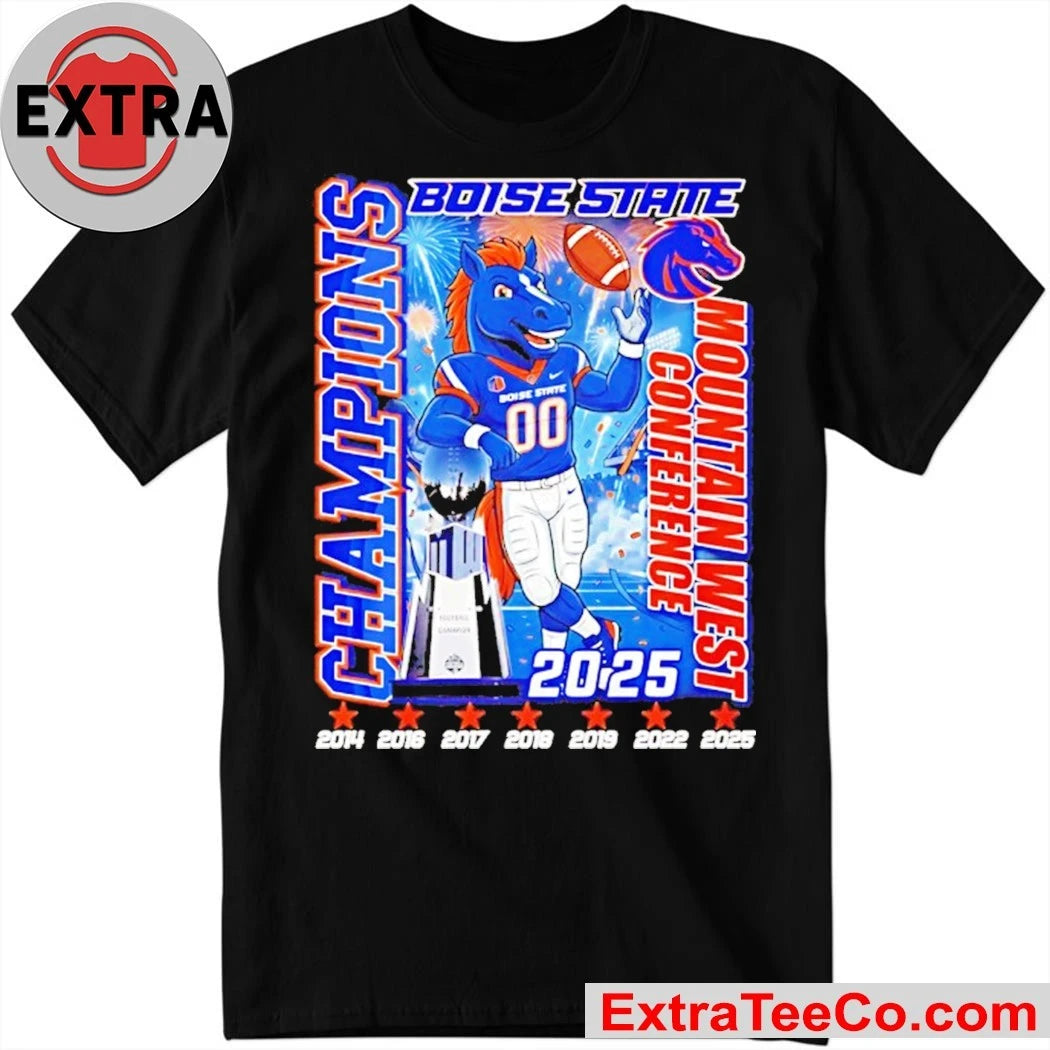 Boise State Broncos won the 2025 Mountain West Conference tournament with a score of 38-21 on December 5, 2025 Shirt