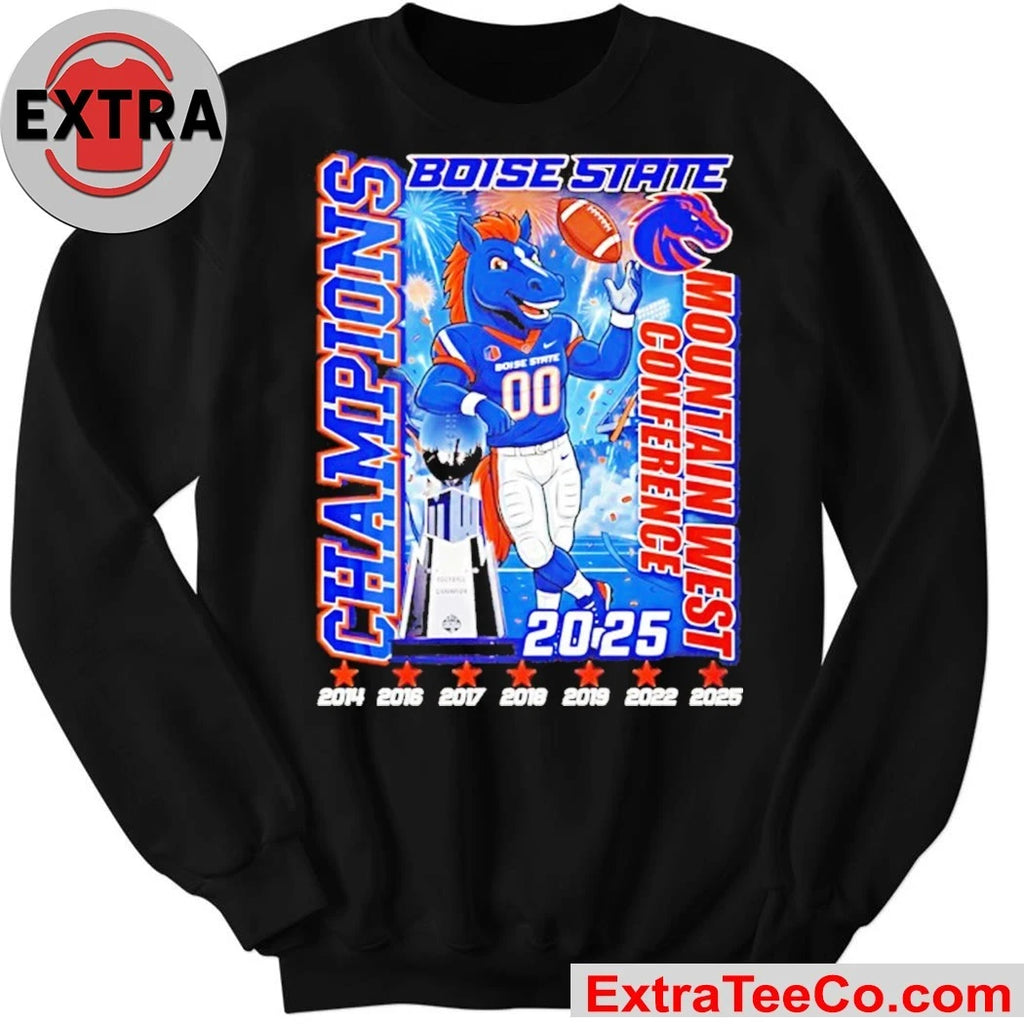 Boise State Broncos won the 2025 Mountain West Conference tournament with a score of 38-21 on December 5, 2025 Shirt
