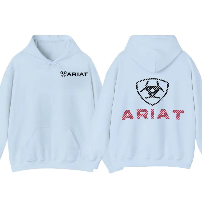 Bold Ariat Menswear Casual Hoodie Shirt-Standout Logo and Trendy Graphic Design, Perfect for Western Wear Fans and Unique...