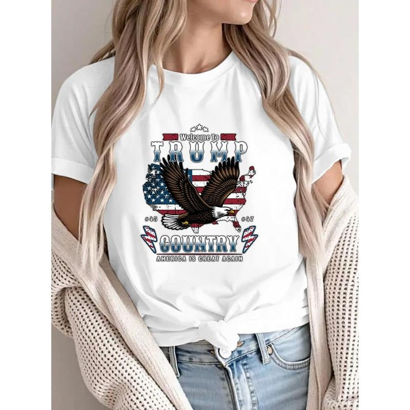 Bold Statement Piece: "Welcome to Trump Country" Map & Eagle Design T - Shirt Hoodie, Sweatshirt | PodTeesHub.com