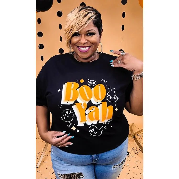 Boo Yah Halloween Tee - Ghostly Layers #BooYah #HalloweenTee #SpookyFun Hoodie, Sweatshirt | PodTeesHub.com