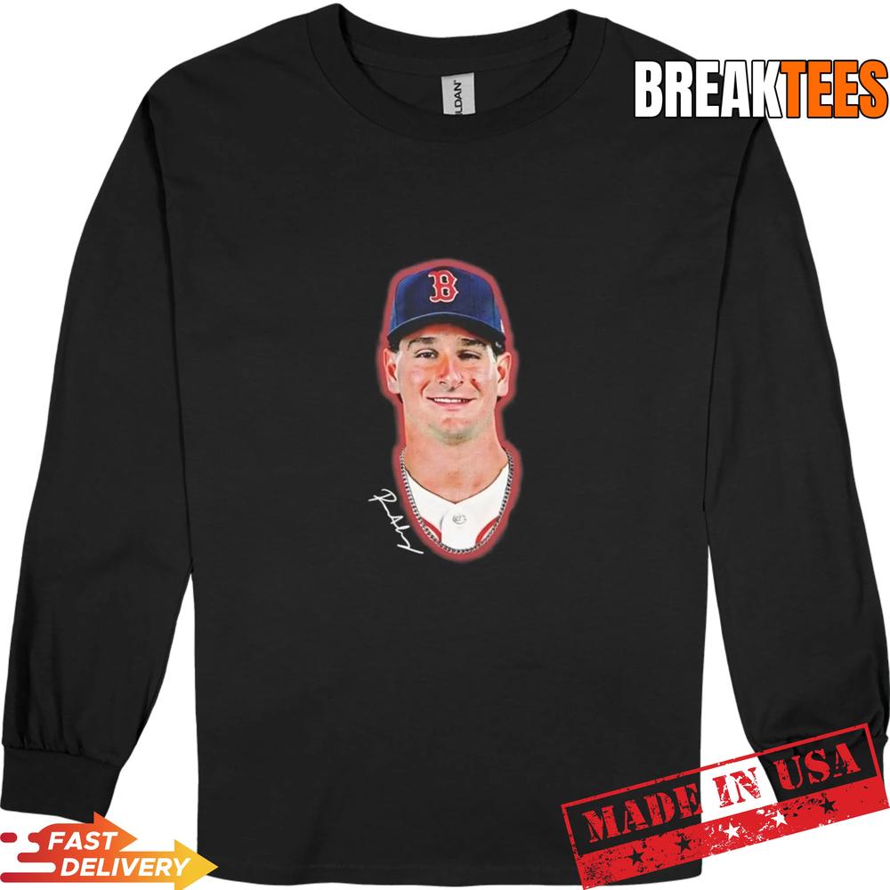 Boston Red Sox Roman Anthony 2026 MLB signature portrait T-Shirt