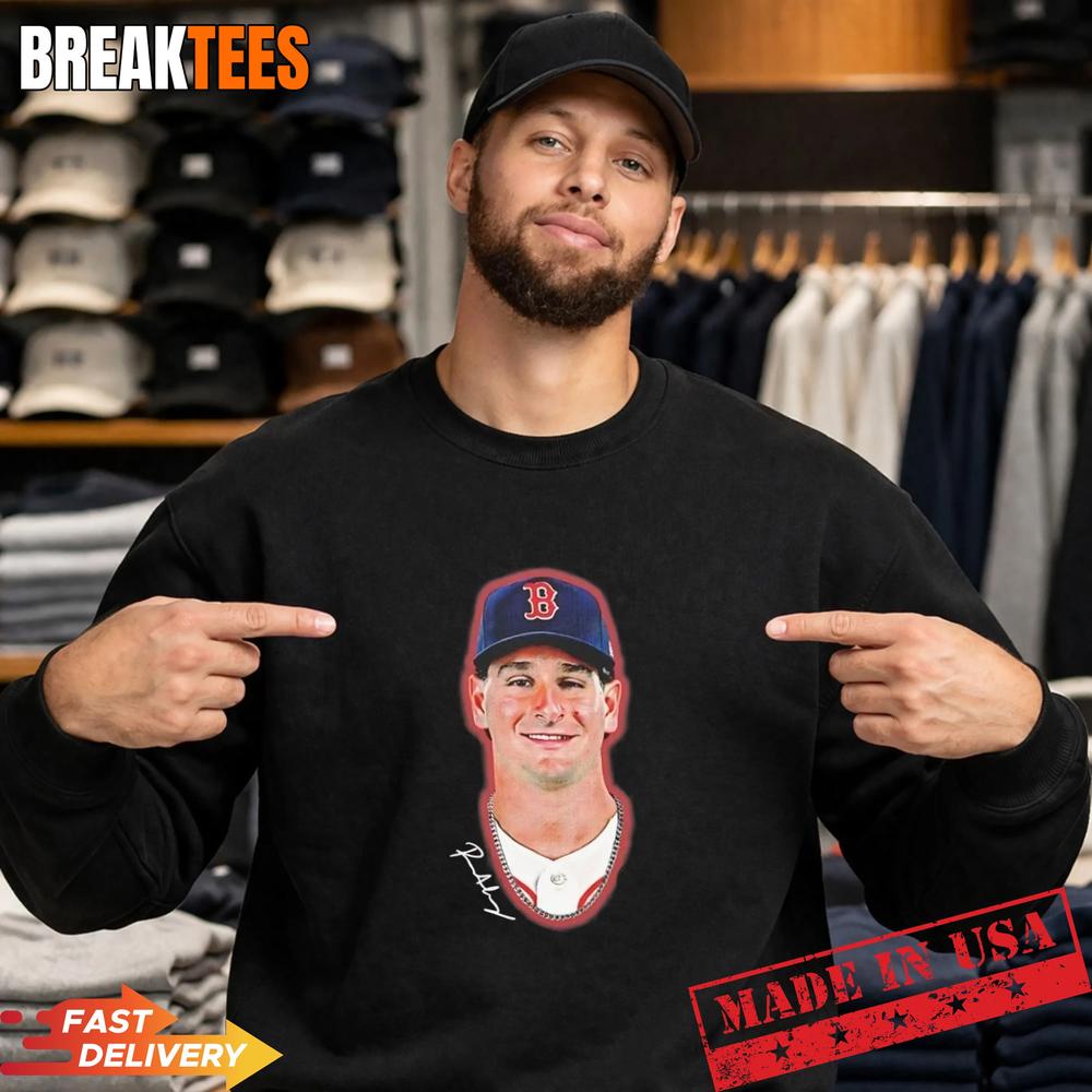 Boston Red Sox Roman Anthony 2026 MLB signature portrait T-Shirt