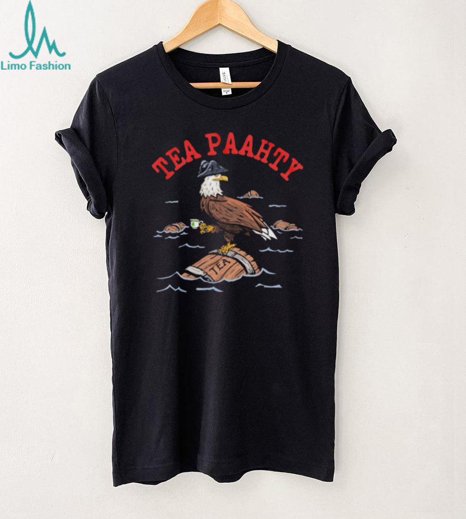 Boston Tea Paahty Eagle Patriotic History Parody T Shirt