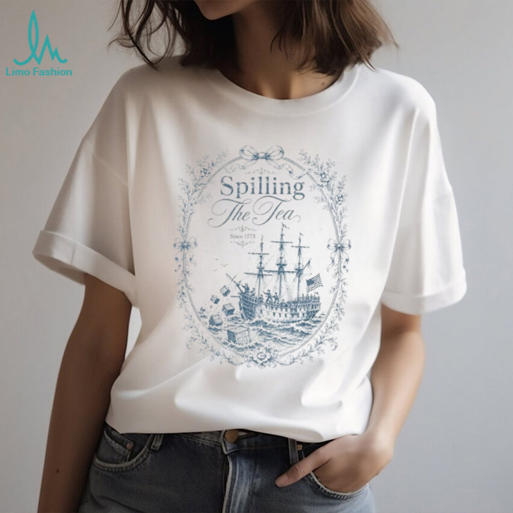 Boston Tea Party Vintage Spilling The Tea Patriotic Shirt