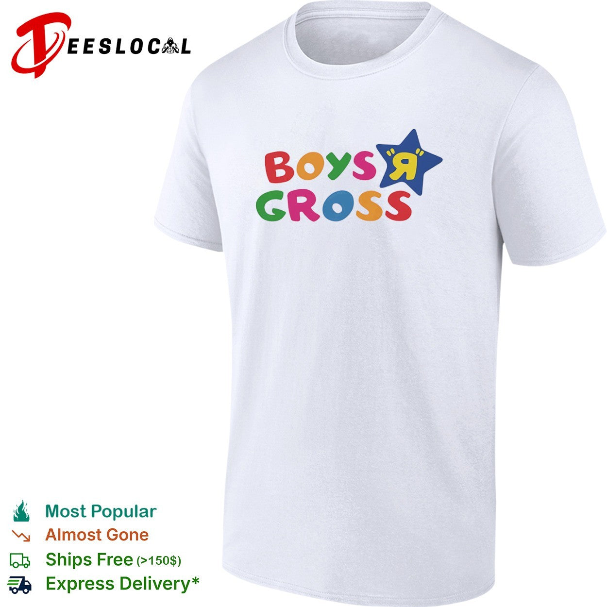 Boys R gross star shirt