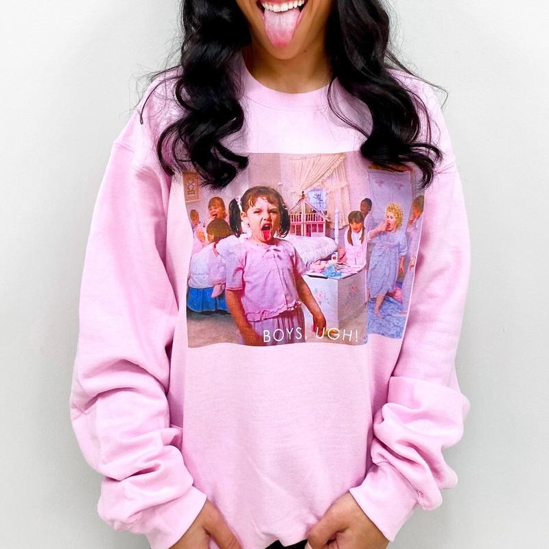 'Boys, Ugh!' Crewneck Sweatshirt T-Shirts, Hoodie | PodTeesHub.com
