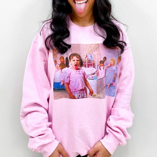 'Boys, Ugh!' Crewneck Sweatshirt T-Shirts, Hoodie | PodTeesHub.com